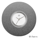 Deja vu Uhr, Schmuckscheiben, Aluminium, schwarz-grau-silber, A 15-16