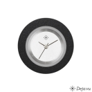 Deja vu Uhr, Schmuckscheiben, Aluminium, schwarz-grau-silber, A 1-7