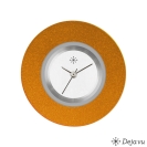 Deja vu Uhr, Schmuckscheiben, Aluminium, rot-orange, A 2-11