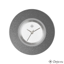 Deja vu Uhr, Schmuckscheiben, Aluminium, schwarz-grau-silber, A 2-16