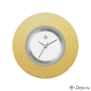 Deja vu Uhr, Schmuckscheiben, Aluminium, braun-gold, A 2-2