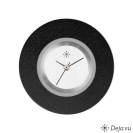 Deja vu Uhr, Schmuckscheiben, Aluminium, schwarz-grau-silber, A 2-7