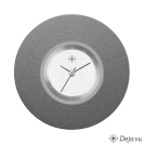 Deja vu Uhr, Schmuckscheiben, Aluminium, schwarz-grau-silber, A 3-16