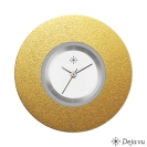 Deja vu Uhr, Schmuckscheiben, Aluminium, braun-gold, A 3-2