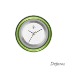 Deja vu watch, jewelry discs, aluminium, green-yellow, A 44-10