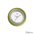 Deja vu watch, jewelry discs, aluminium, green-yellow, A 44-18