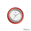 Deja vu watch, jewelry discs, aluminium, red-orange, A 44-22