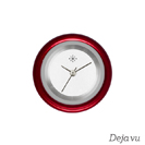 Deja vu watch, jewelry discs, aluminium, red-orange, A 44-5