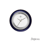 Deja vu Uhr, Schmuckscheiben, Aluminium, blau-trkis, A 44-8