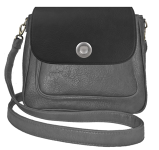 Deja vu bag, bag Sarah, artificial leather, anthracite, BGM 501p c 500p