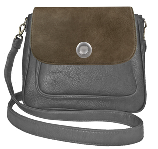 Deja vu bag, bag Sarah, artificial leather, anthracite, BGM 501p c 502p