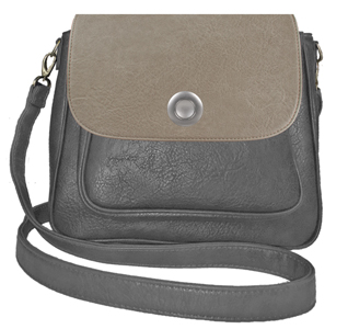 Deja vu bag, bag Sarah, artificial leather, anthracite, BGM 501p c 504p