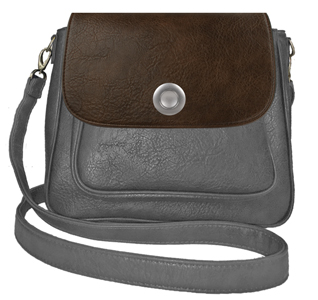 Deja vu bag, bag Sarah, artificial leather, anthracite, BGM 501p c 507p