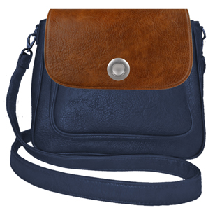 Deja vu bag, bag Sarah, artificial leather, dark blue, BGM 514p c 508p