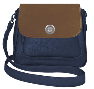 Deja vu bag, bag Sarah, artificial leather, dark blue, BGM 514p c 509p