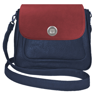 Deja vu bag, bag Sarah, artificial leather, dark blue, BGM 514p c 511p