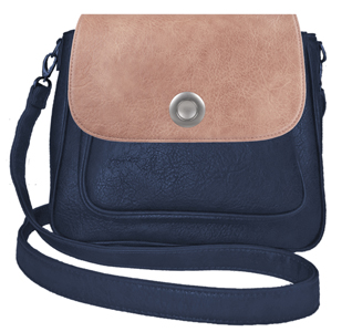 Deja vu bag, bag Sarah, artificial leather, dark blue, BGM 514p c 513p