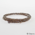 Deja vu Collier, Armbnder, schwarz-grau-silber, Bs 630-2, grau-matt