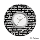 Deja vu Uhr, Schmuckscheiben, Edelstahl, E 14-1