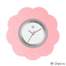 Deja vu Uhr, Schmuckscheiben, Filz, Blume, F 82, pastellrosa