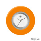 Deja vu watch, jewelry discs, acrylic, red-orange, K 27m