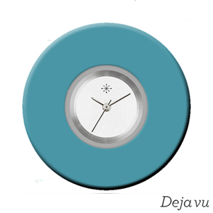 Deja vu watch, jewelry discs, acrylic, blue-turquoise, K 37 e