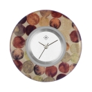 Deja vu watch, jewelry discs, Print-Design, brown-gold, L 133-1