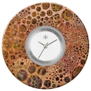 Deja vu watch, jewelry discs, Print-Design, brown-gold, L 203-2