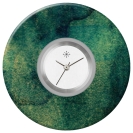 Deja vu watch, jewelry discs, Print-Design, green-yellow, L 236-1