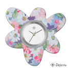 Deja vu watch, jewelry discs, Print-Design, purple-pink, L 239-3