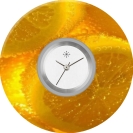 Deja vu watch, jewelry discs, Print-Design, green-yellow, L 39-3