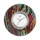 Deja vu watch, jewelry discs, Print-Design, brown-gold, L 4010