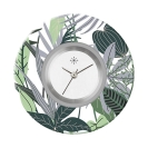 Deja vu watch, jewelry discs, Print-Design, green-yellow, L 4060