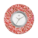 Deja vu watch, jewelry discs, Print-Design, red-orange, L 4087