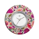 Deja vu watch, jewelry discs, Print-Design, purple-pink, L 4130