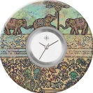 Deja vu watch, jewelry discs, Print-Design, colorful, L 477-1