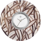 Deja vu watch, jewelry discs, Print-Design, brown-gold, L 529