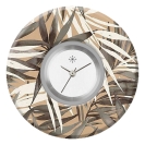 Deja vu watch, jewelry discs, Print-Design, brown-gold, L 7114