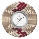 Deja vu watch, jewelry discs, Print-Design, brown-gold, L 7128