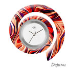 Deja vu Uhr, Schmuckscheiben, Print-Design, bunt, LF 8