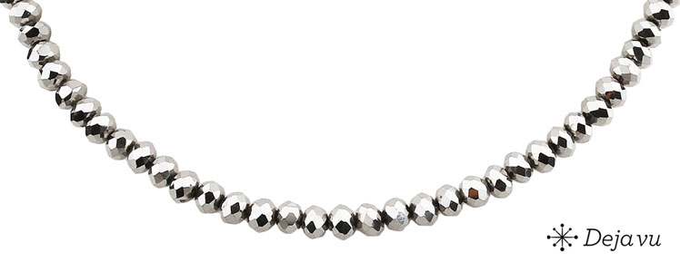 Deja vu Collier, Colliers, schwarz-grau-silber, N 108-1