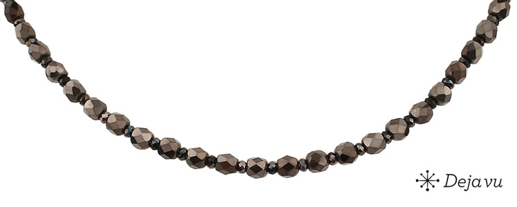 Deja vu Collier, Colliers, schwarz-grau-silber, N 290-3