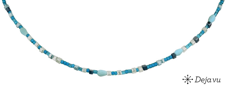 Deja vu Collier, Colliers, blau-trkis, N 412-3