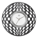 Deja vu Uhr, Schmuckscheiben, Metall-Design, To 105 sw