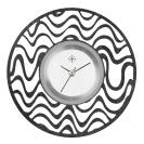 Deja vu Uhr, Schmuckscheiben, Metall-Design, To 114 sw