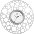 Deja vu Uhr, Schmuckscheiben, Metall-Design, To 52-1 s