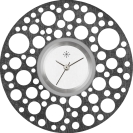 Deja vu Uhr, Schmuckscheiben, Metall-Design, To 52-1 sw