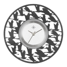 Deja vu Uhr, Schmuckscheiben, Metall-Design, To 85 sw